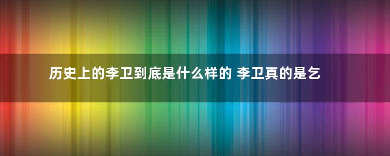 历史上的李卫到底是什么样的 李卫真的是乞丐出身吗